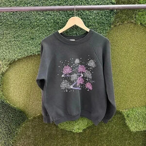 Vintage  Winter Trees Crewneck Large